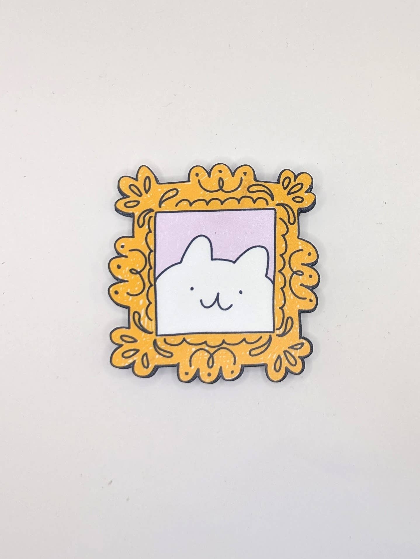 Framed Cat Portrait Vinyl Waterproof Sticker