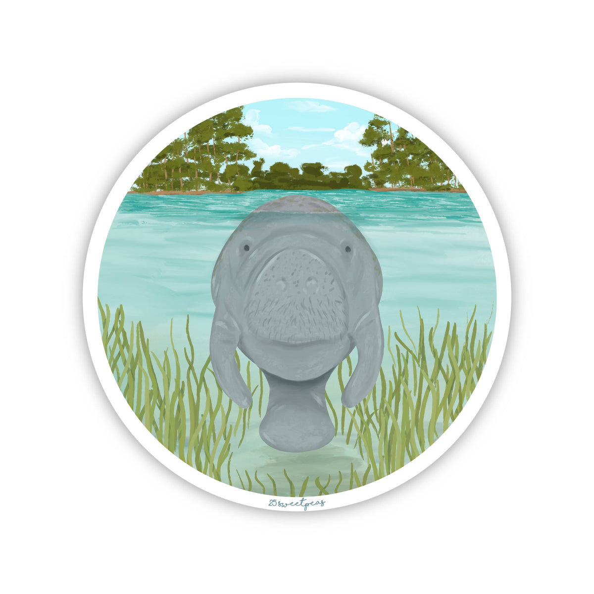 Manatee Sticker