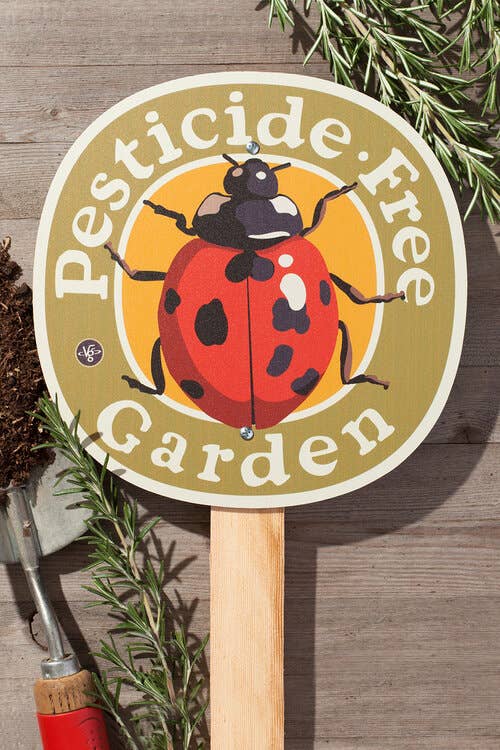 Ladybug Pesticide Free - Garden Sign