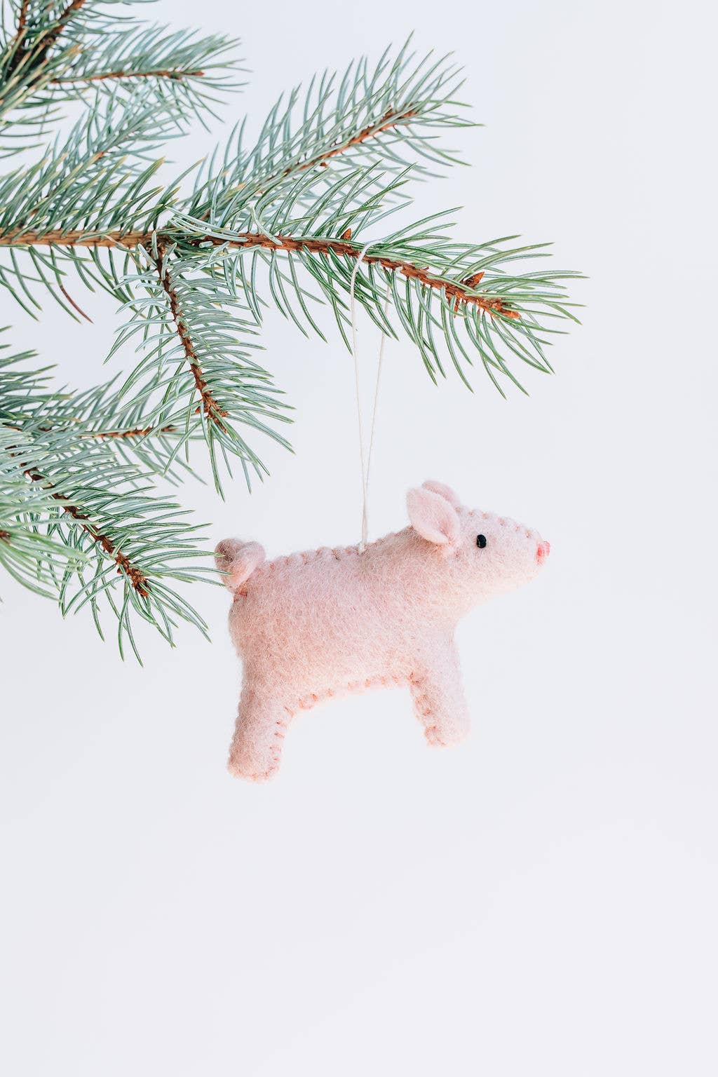 Christmas Pig Ornament - Handmade Farm Theme Christmas Gift