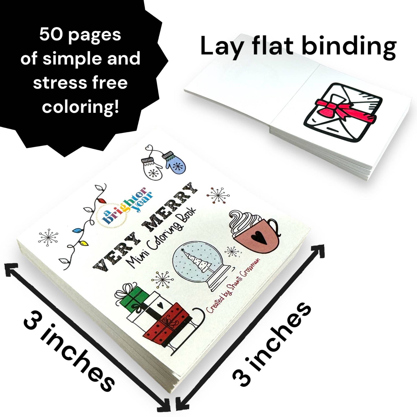 Very Merry Mini Coloring Book for Adult -Christmas 2025 Gift
