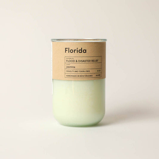 Florida Disaster Relief - Jasmine Scented Candle Eco Soy