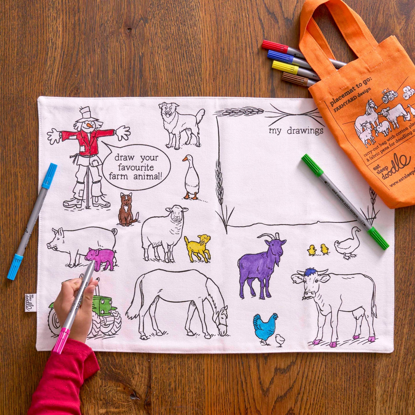 Farmyard Placemat to go – Color-in Craft Kit