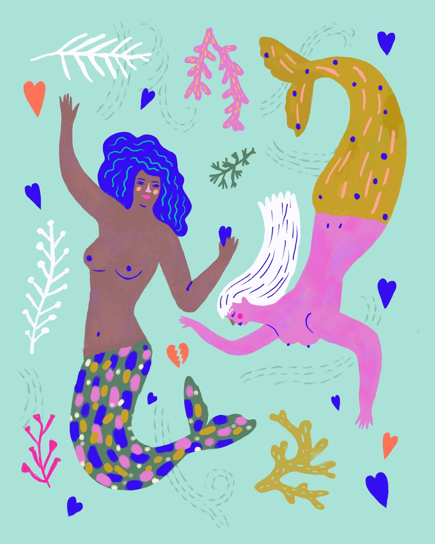 Art Print - Mermaid Fantasy by Sarah Walsh