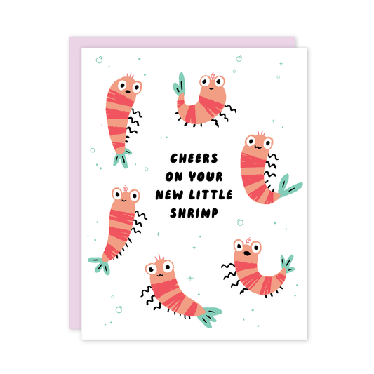 Baby Shrimp Expecting Pregnancy Card