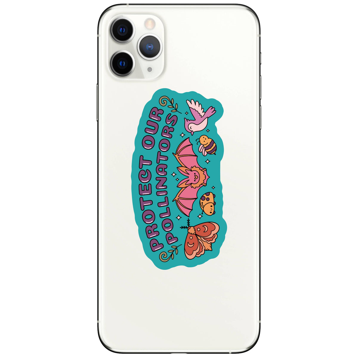 Pollinators Bats Bugs Flowers High Quality Vinyl Sticker
