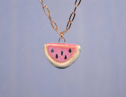 Watermelon Charm Ceramic Necklace