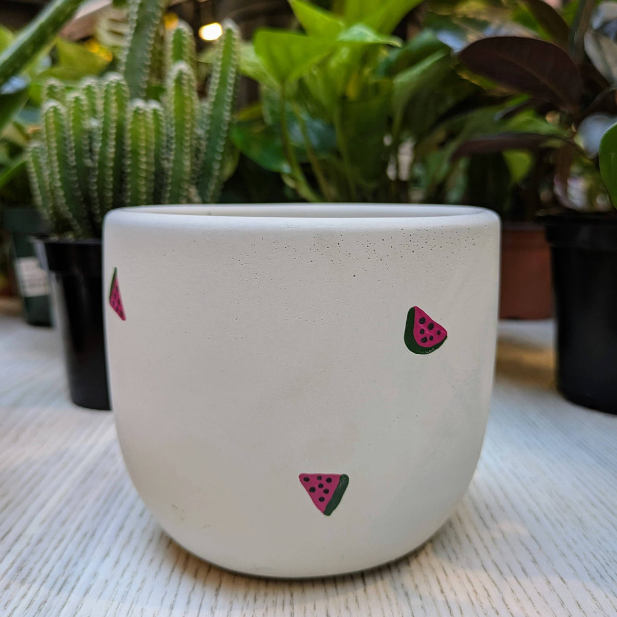 Concrete Planter - 4" | Plant Pot With Drainage Hole