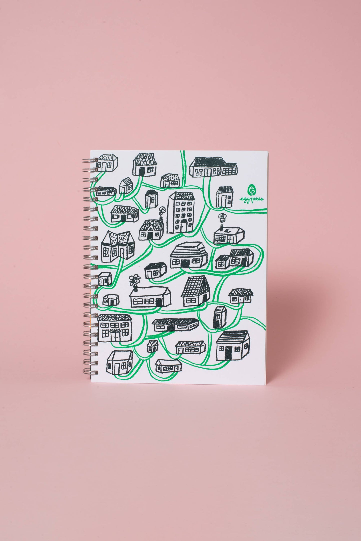 All Roads Lead Home Blank Letterpress Notebook by Egg Press