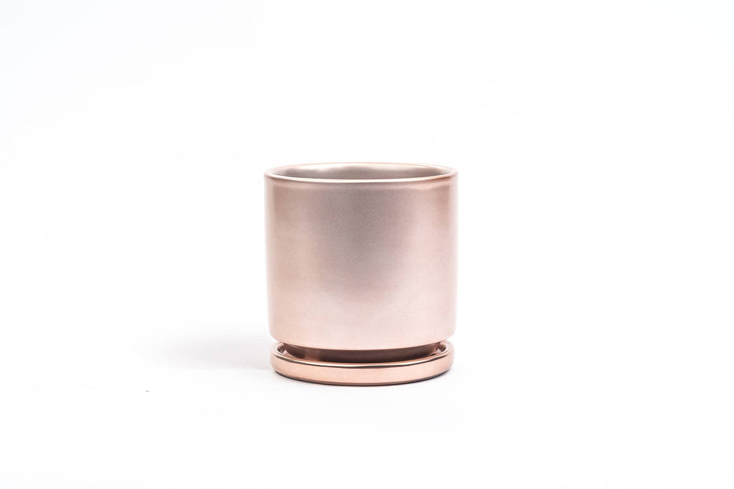 10.5" Gemstone Cylinder Pots with Water Saucers