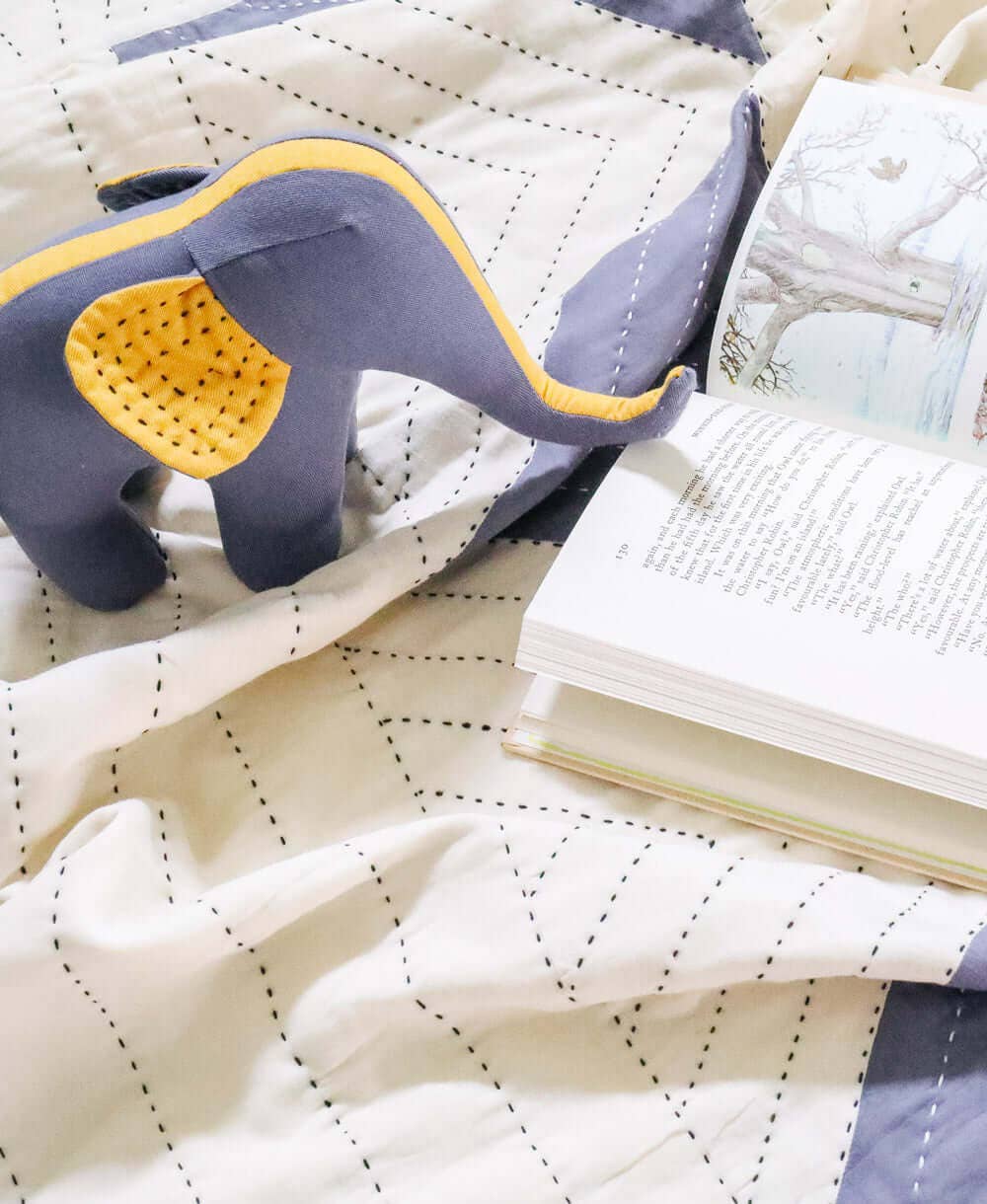 Kantha Handmade Stuffed Elephant