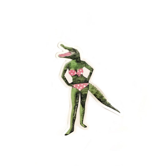 Bikini Alligator Vinyl Sticker