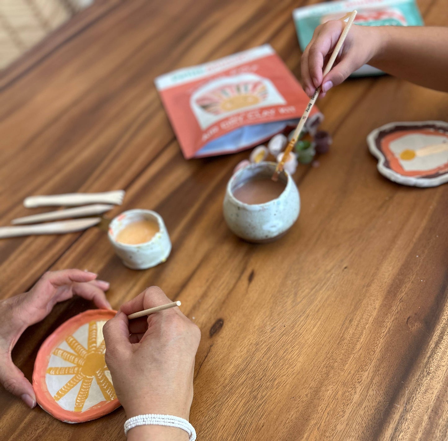 Kids DIY Clay Kit — Make and Paint Your Own Trinket Dishes