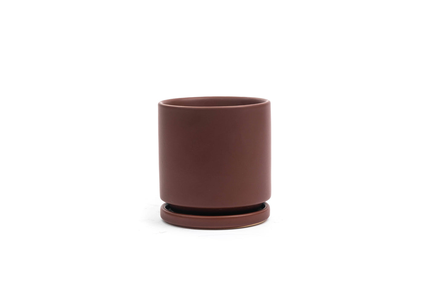 10.5" Gemstone Cylinder Pots with Water Saucers