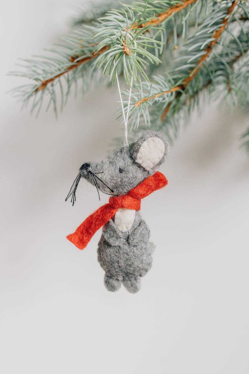 Christmas Mouse Felt Ornament