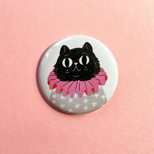 Pin Badge Creepy Cuties Cleo Clown Cat ( 2 1/4 Inch)