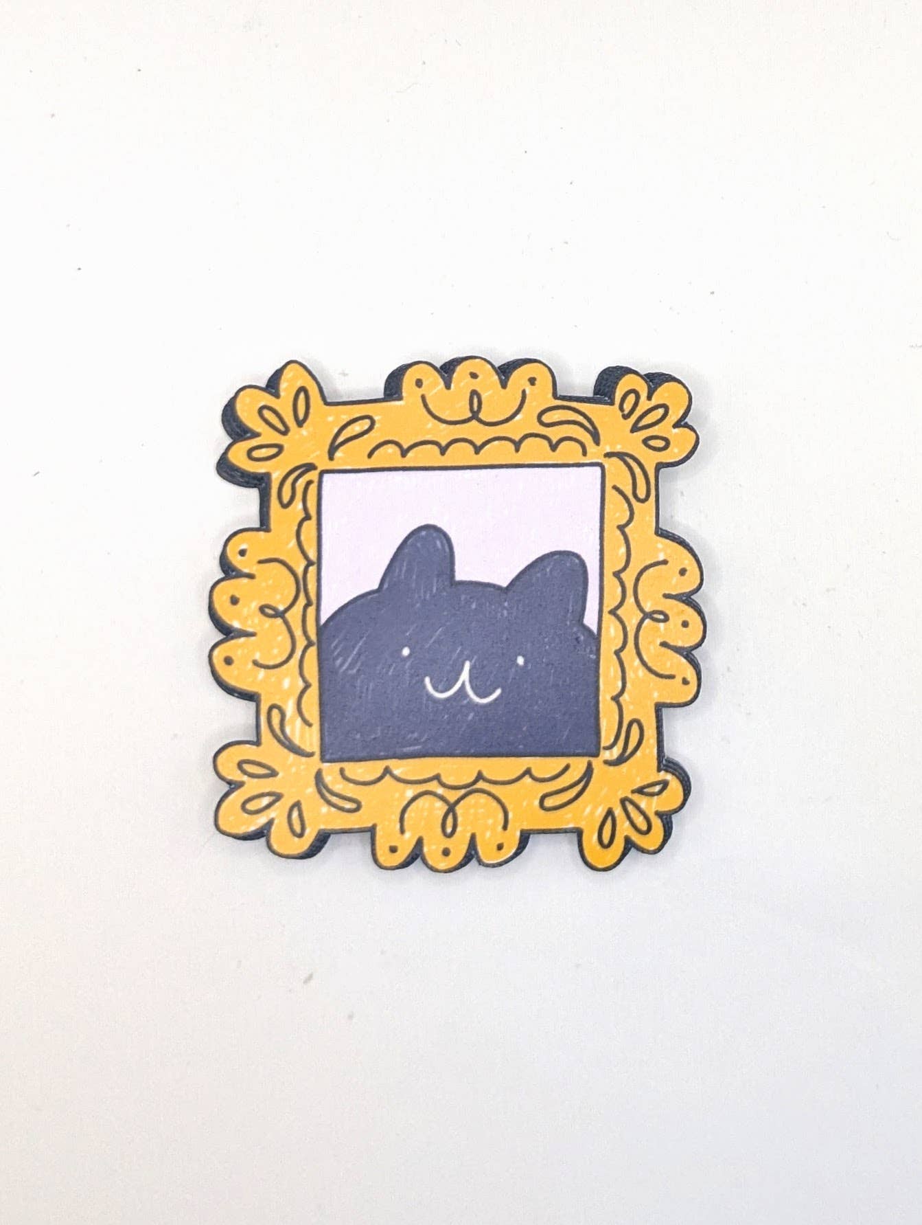 Framed Cat Portrait Vinyl Waterproof Sticker