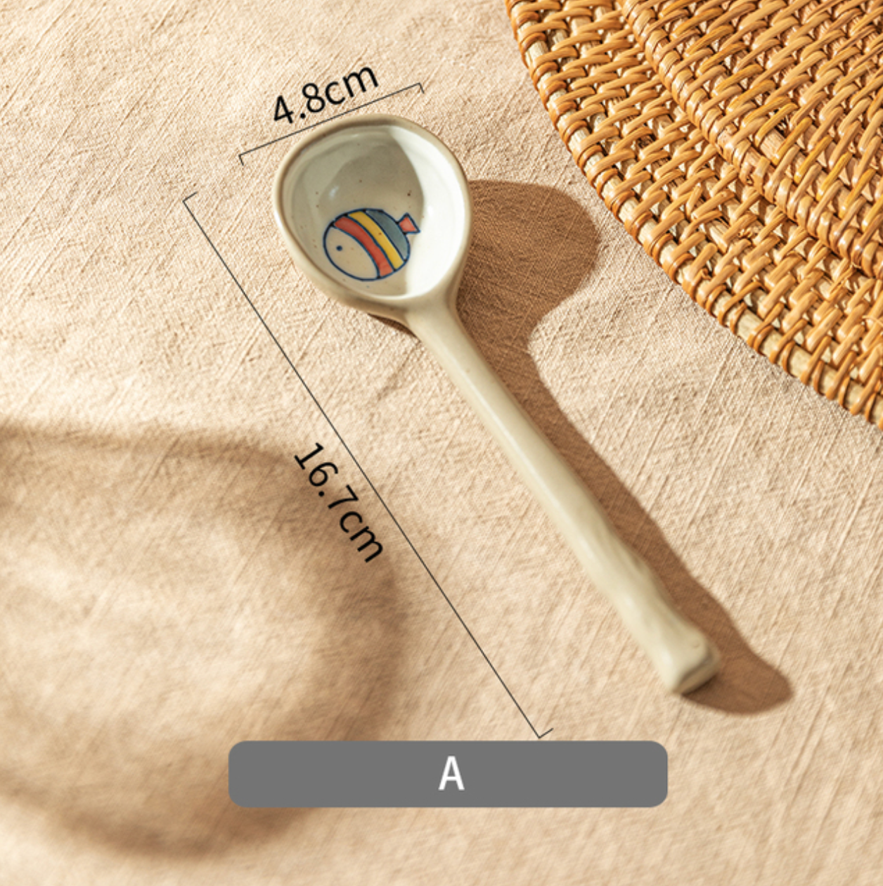 Japanese Ceramic Soup Spoon