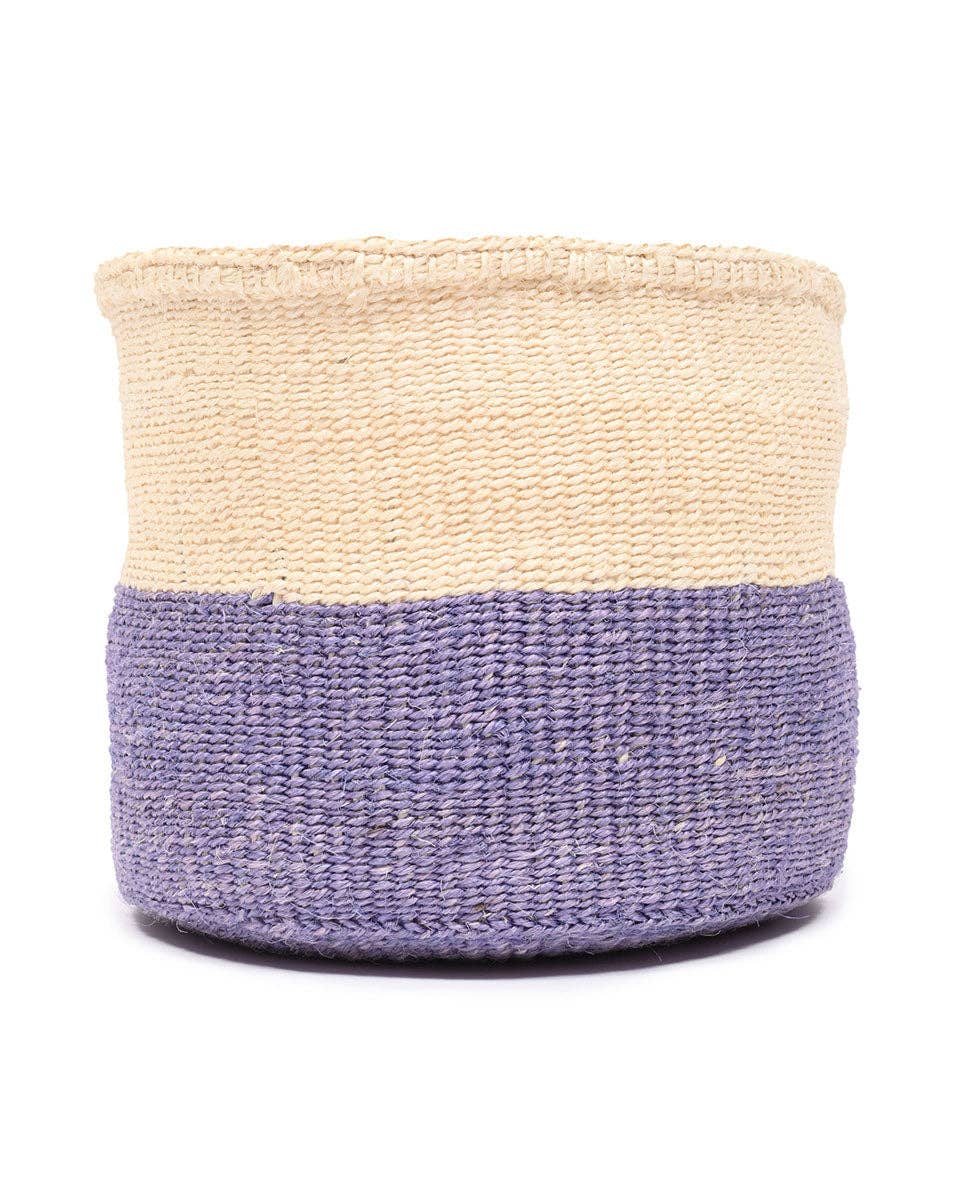 JADALA: Lavender Colour Block Woven Basket