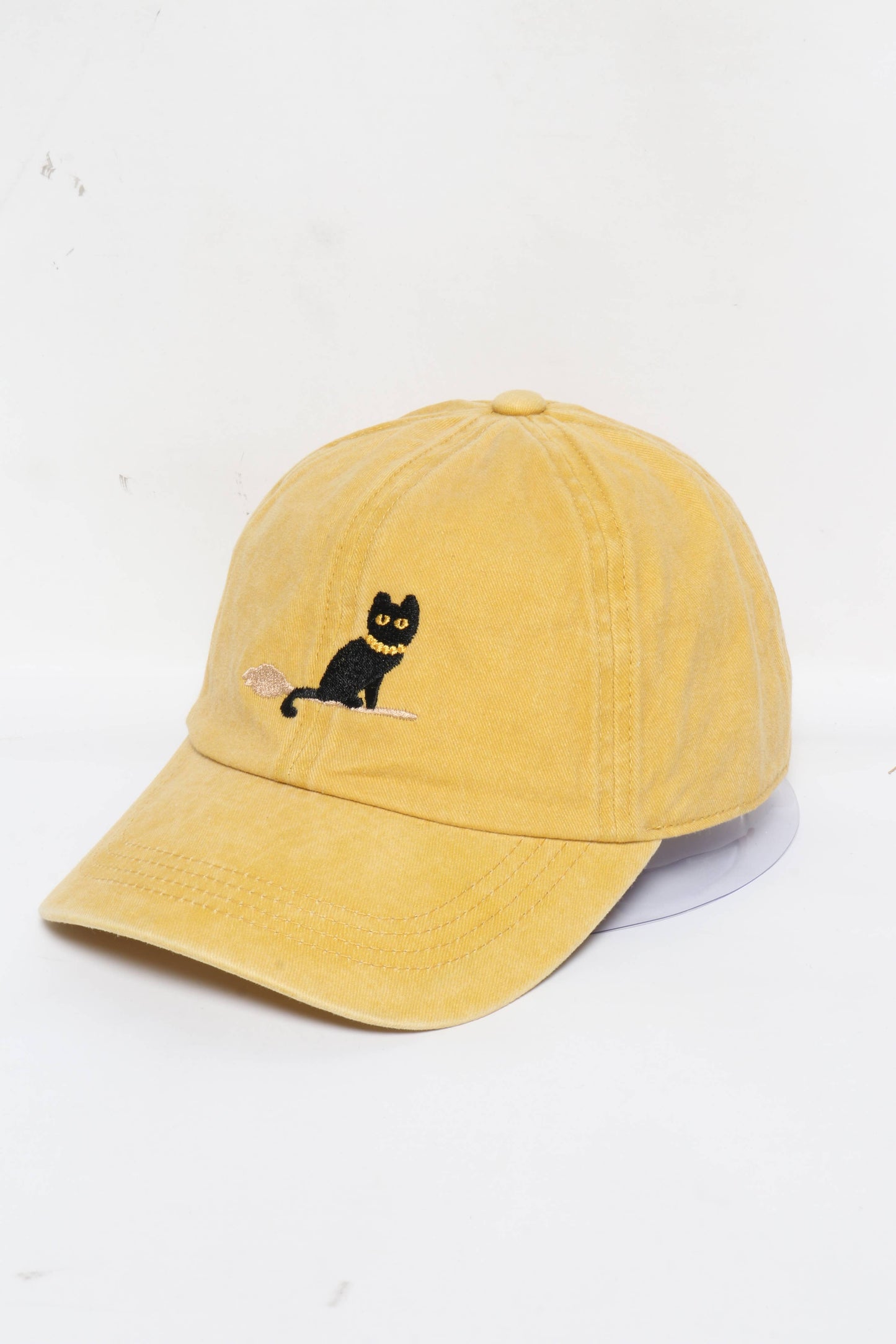 Halloween Black Cat Embroidery Cotton Baseball Cap