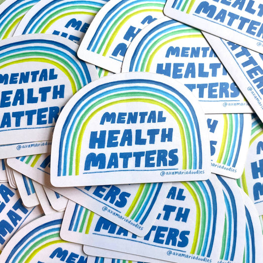 Mental Health Matters Rainbow Sticker