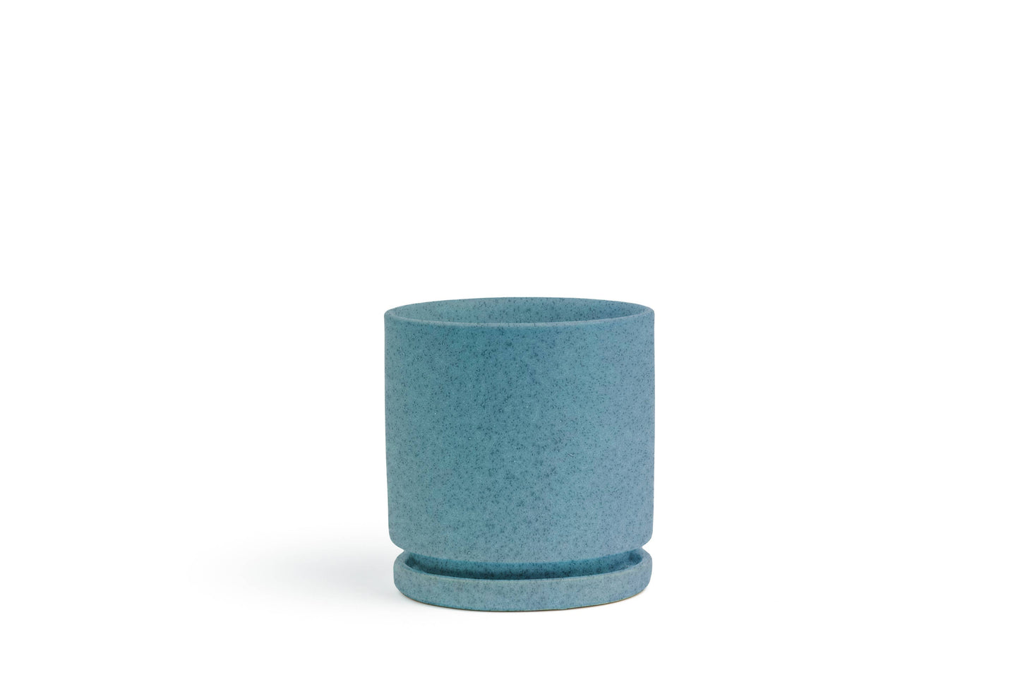 10.5" Gemstone Cylinder Pots with Water Saucers