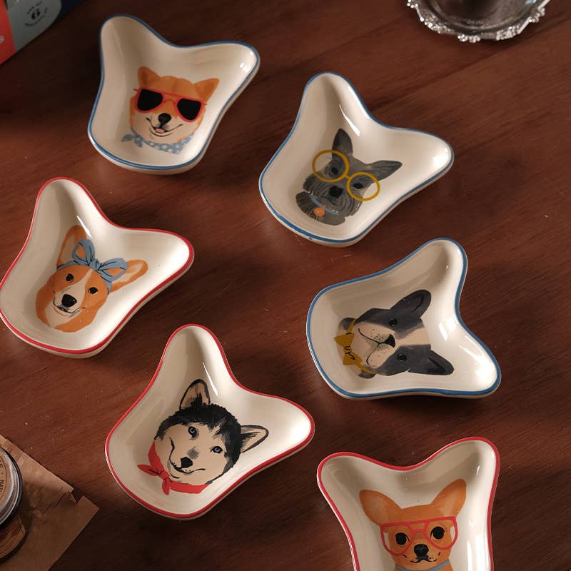 Cute Dog Design Ceramic Sauce Dish