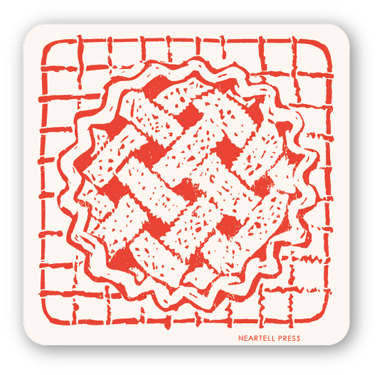 Eco Friendly Pie Die Cut Sticker