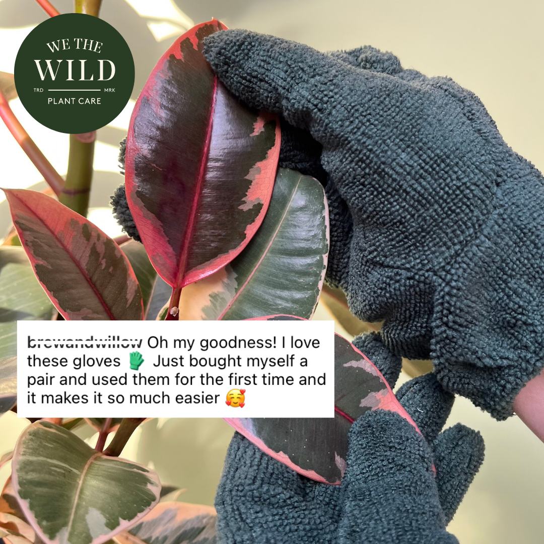 Microfiber Leaf Cleaning Gloves - Green