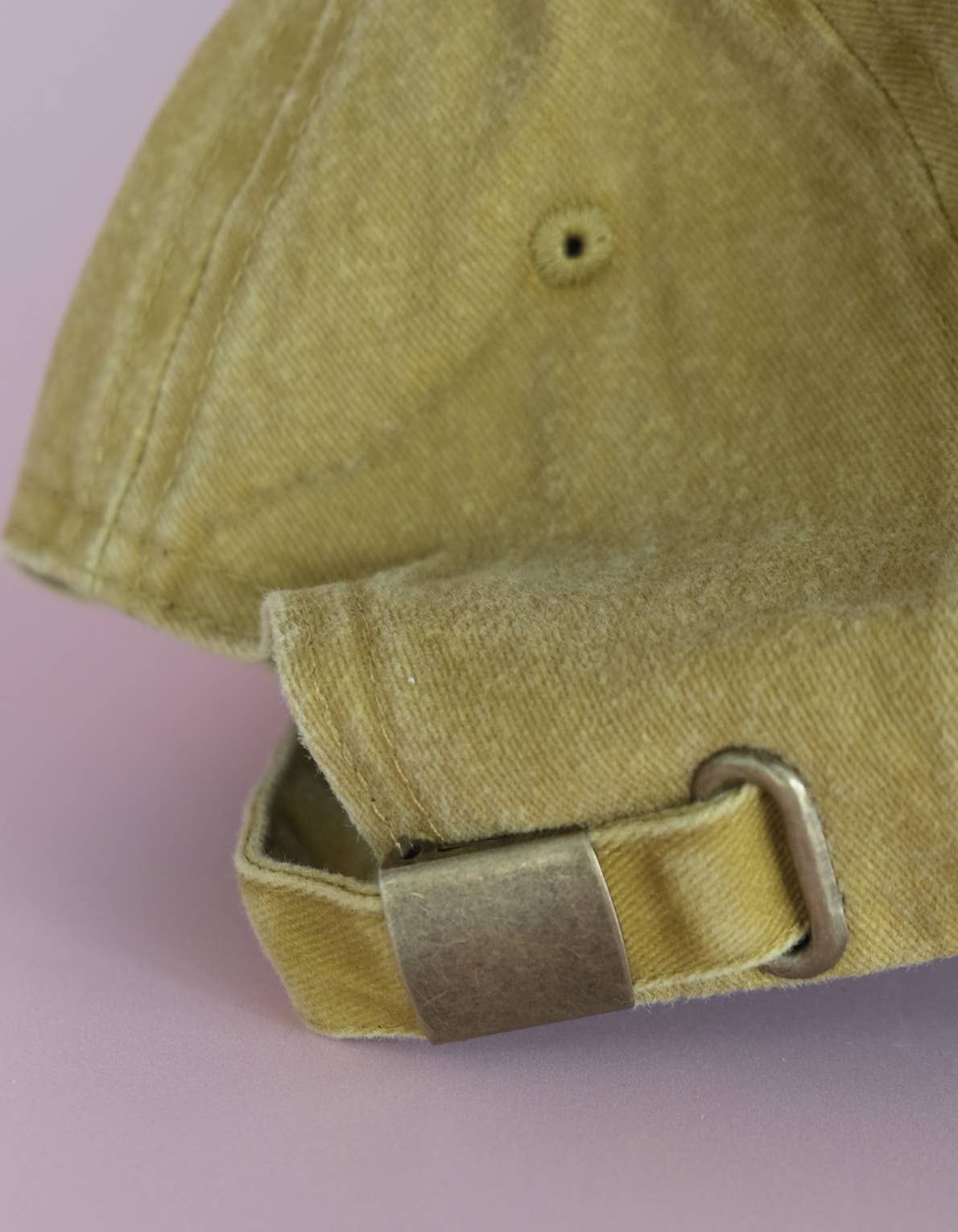 Embroidered Hat | Garlic, Washed Mustard Color
