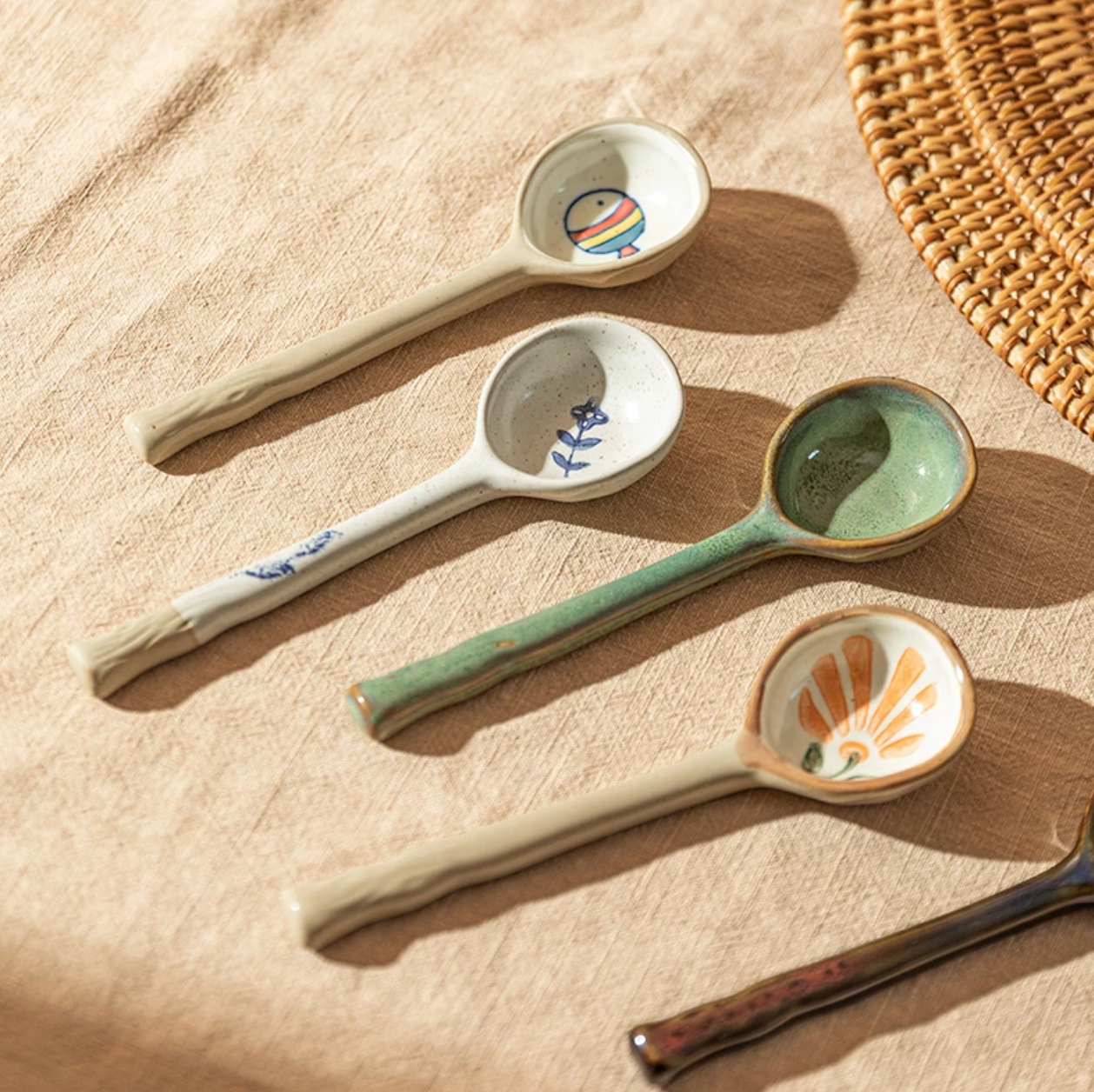 Japanese Ceramic Soup Spoon