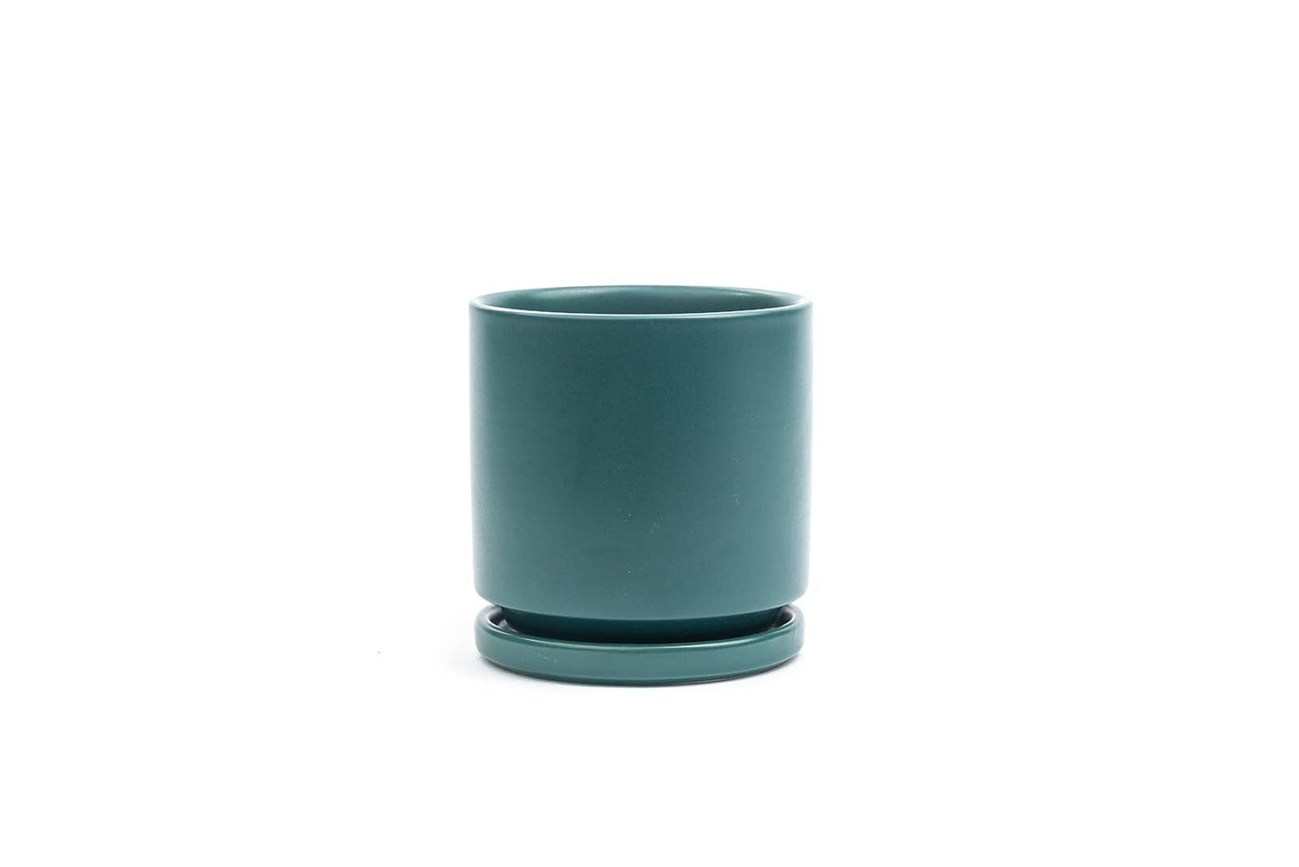 10.5" Gemstone Cylinder Pots with Water Saucers