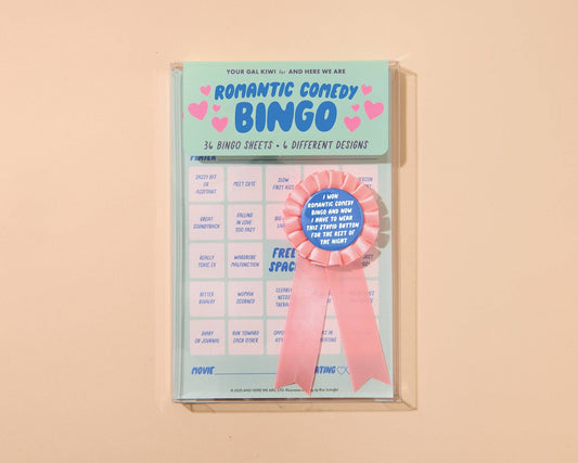 Rom-Com Cheesy Movie Night Bingo - Pop Culture, Valentines Day gift, Mother's Day gift, Christmas gift