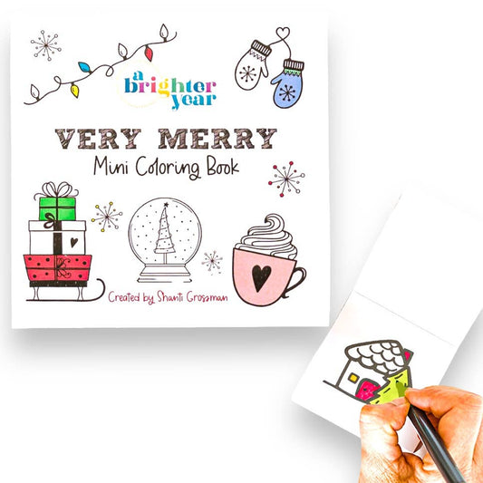 Very Merry Mini Coloring Book for Adult -Christmas 2025 Gift