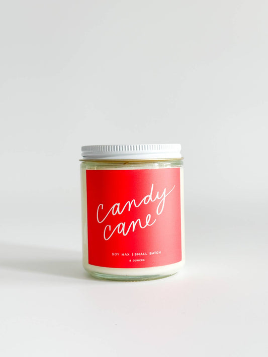 Candy Cane Candle | Peppermint + Vanilla